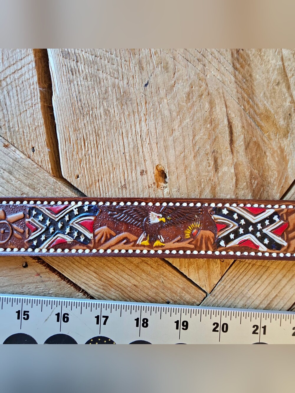 Stars & Stripes WG-12 brown leather belt Men's Size 40